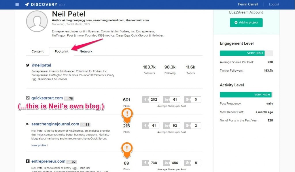 BuzzStream Discovery for guest posting