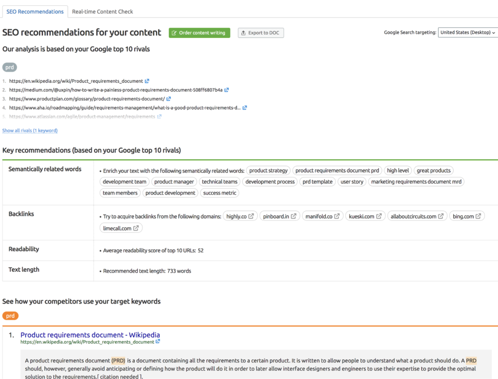 Semrush Seo Recommendations For Content