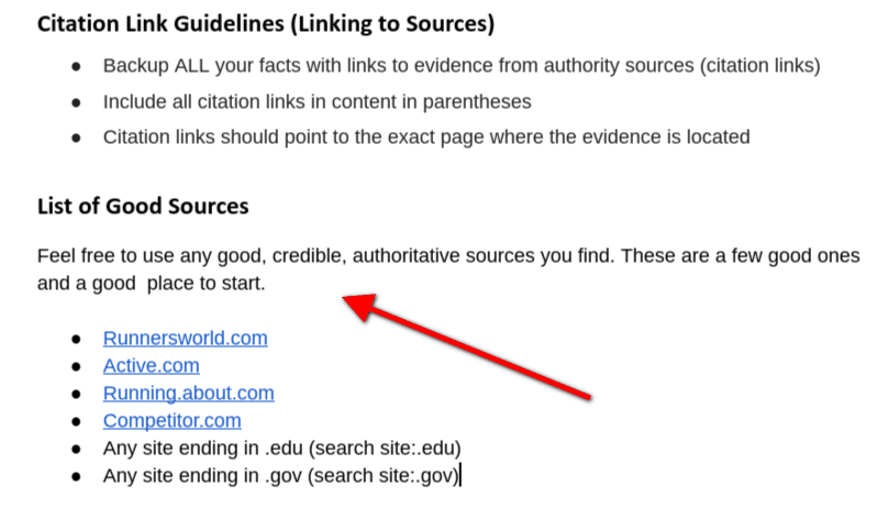 Citation Link Guidelines