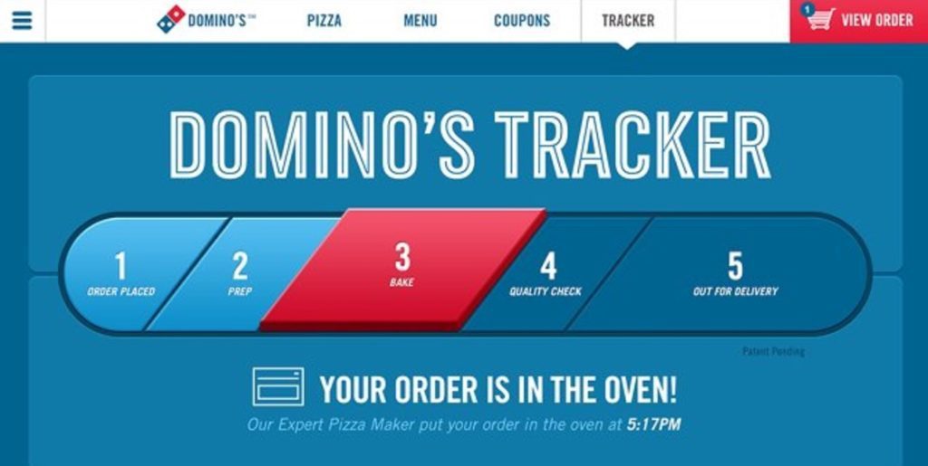 Domino's Tracker Homepage