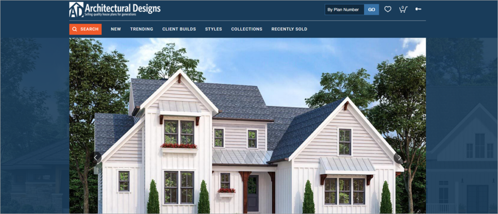 Architecture Design Homepage Screenshot