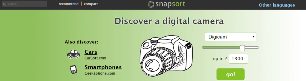 Snapsort homepage