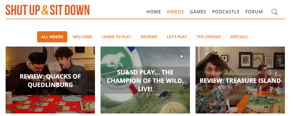 Shutupandsitdown Videos Page