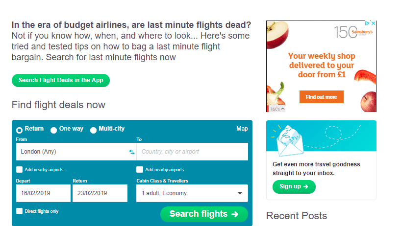 skyscanner flight deals