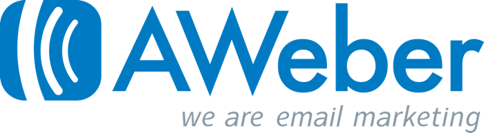 Logo Aweber blu