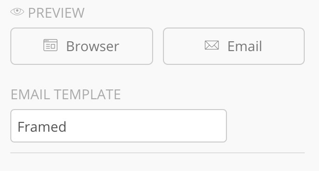 Opzioni dei modelli di e-mail di ConvertKit
