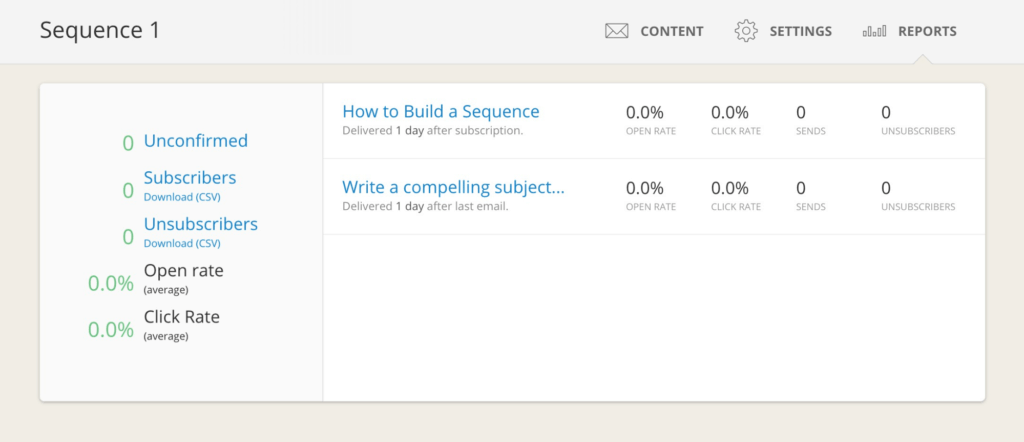 ConvertKit Sequences:Autoresponders Reporting