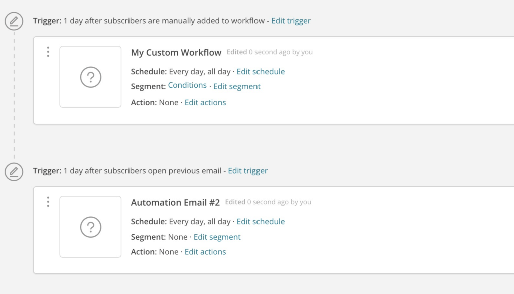Sistema di automazione MailChimp