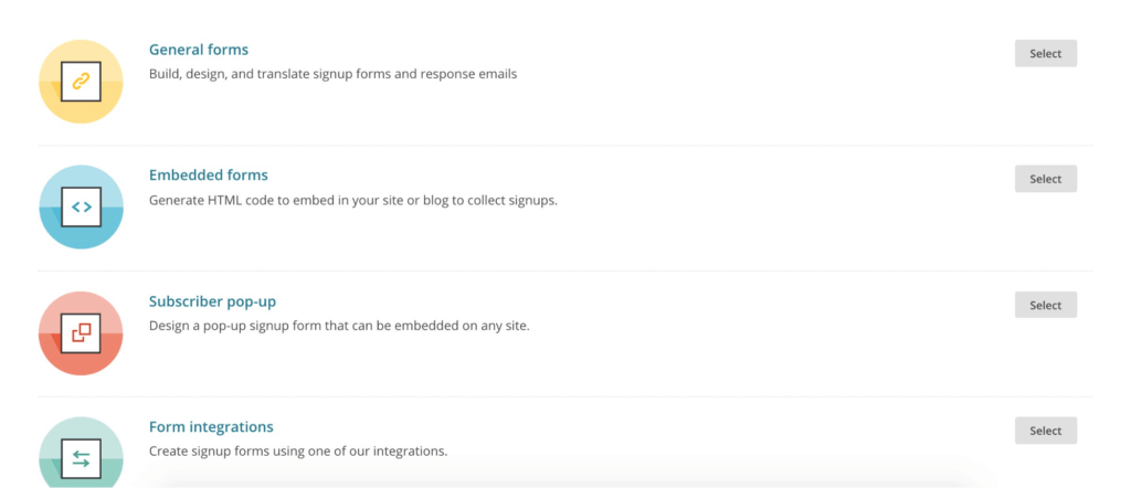MailChimp Form Building