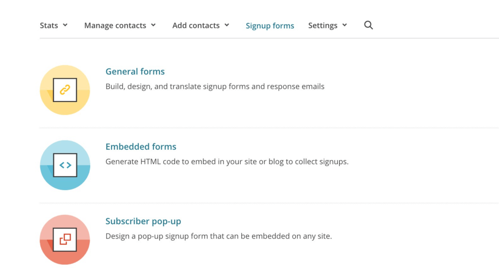 Costruzione del modulo MailChimp