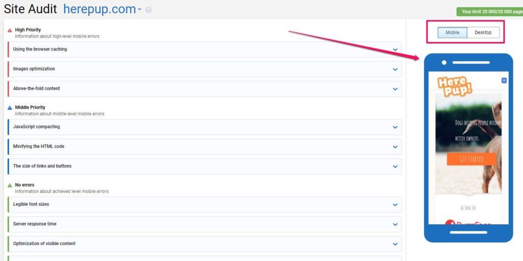 Serpstat Site Audit