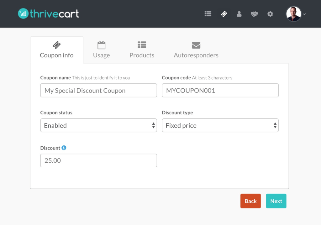 ThriveCart Coupon Creation and Management
