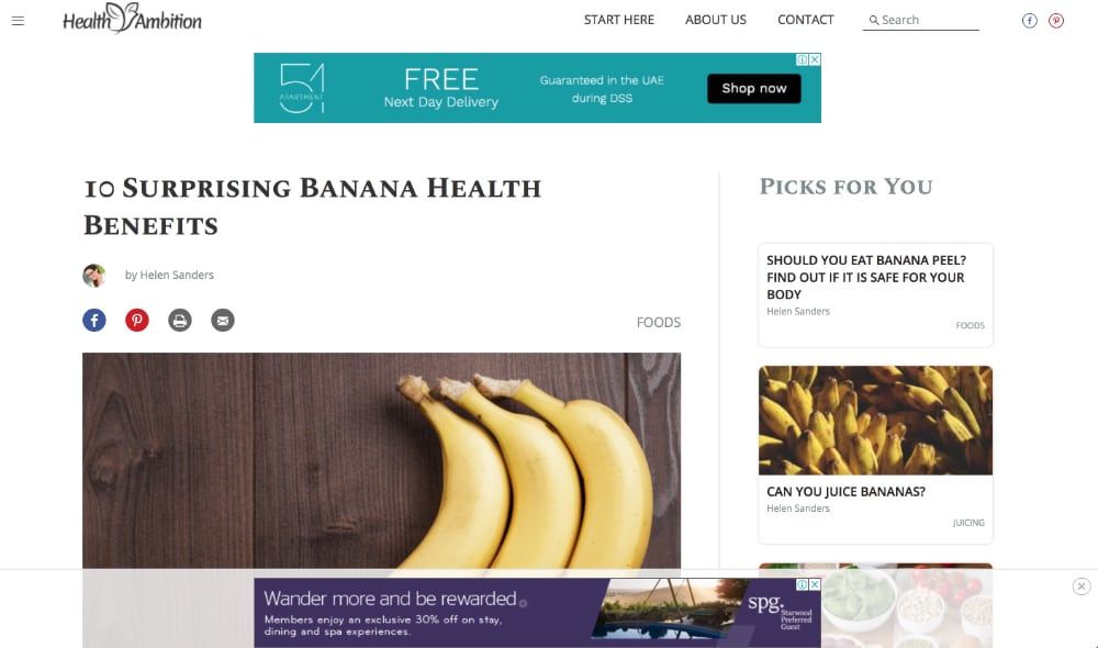 HealthAmbition.com AdThrive monetization