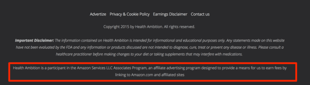 Amazon Associates Disclaimer