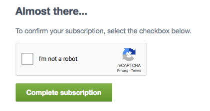 Campaign Monitor Captcha Option