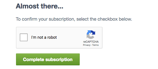 Campaign Monitor Subscription Confirmation