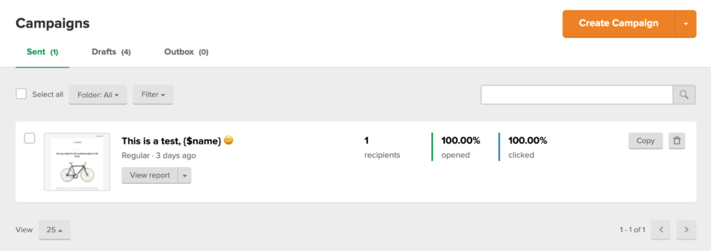 Mailerlite Campaign Reporting