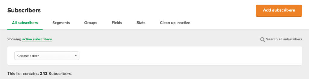 Mailerlite Subscribers Tab