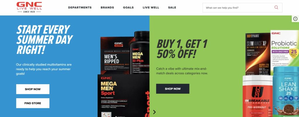 Gnc Homepage