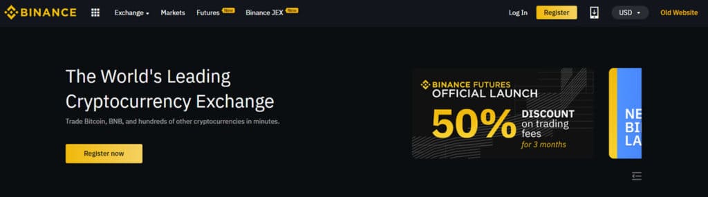 Binance Homepage