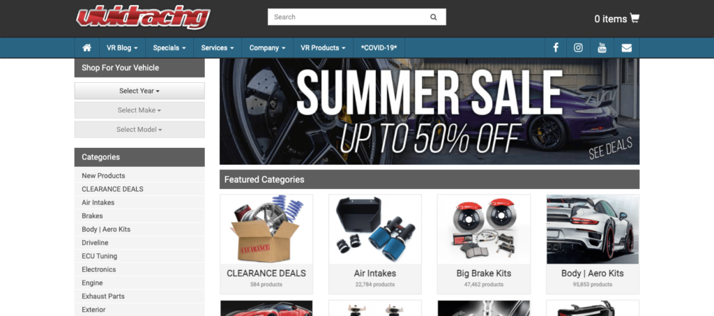 Vivid Racing Homepage