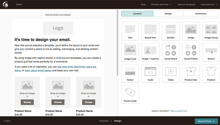 Mailchimp Drag And Drop Email Editor