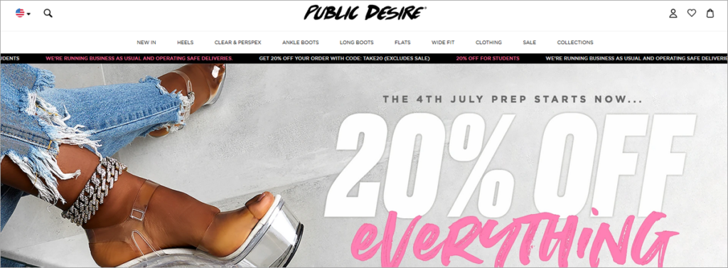 Public Desire Homepage Screenshot