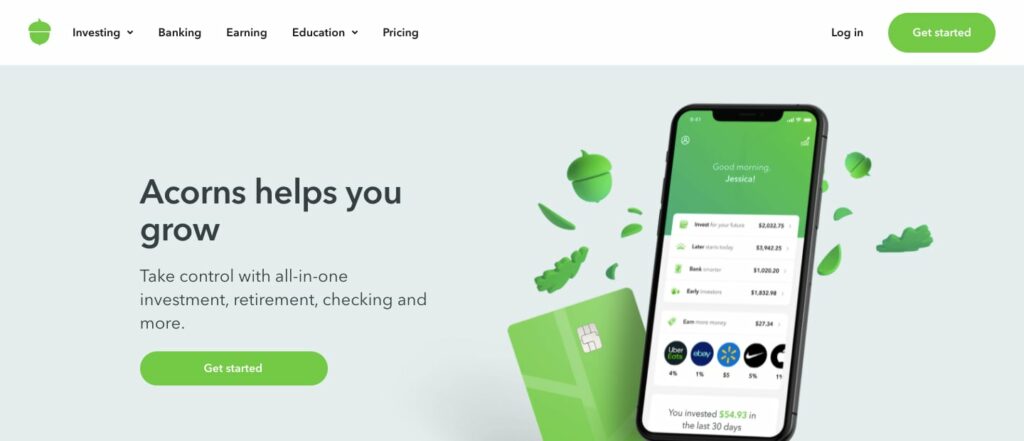 Acorns Homepage