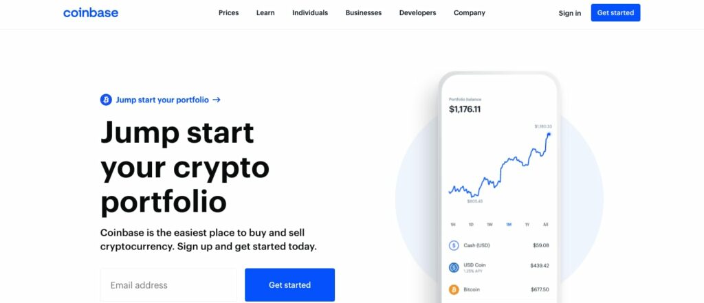 Coinbase Homepage