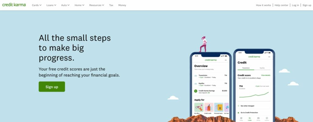 Credit Karma Homepage