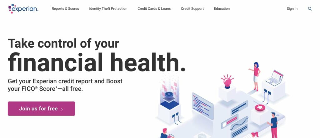 Experian Homepage