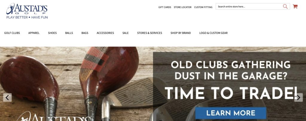 Austads Golf Homepage
