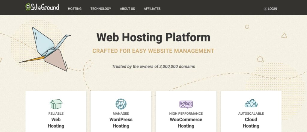Siteground Homepage