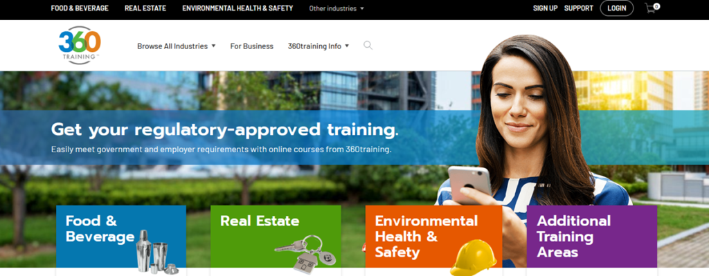 360 Training Homepage Screenshot