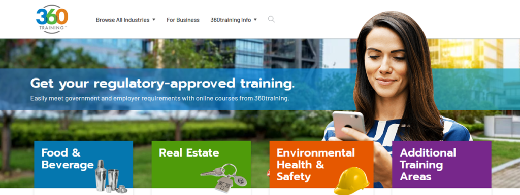 360 Training Homepage Screenshot