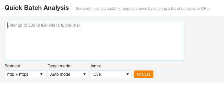 Ahrefs domain comparisons