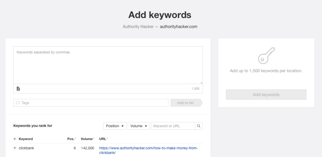 Ahrefs rank tracker