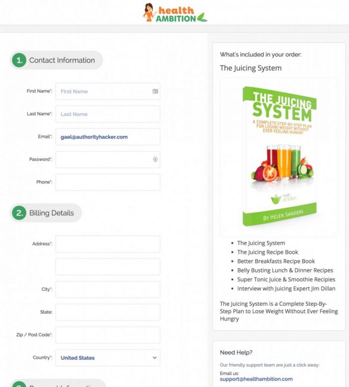 Checkout_-_My_Health_Ambition Health Ambition Checkout Page