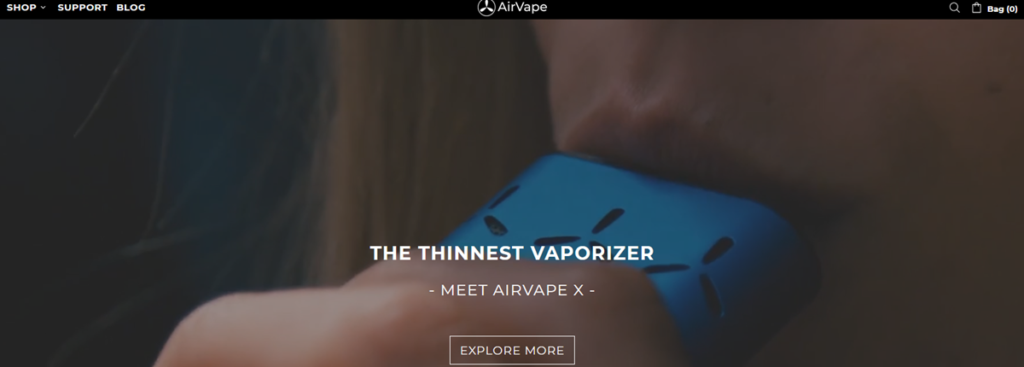 Air Vape Usa Homepage Screenshot