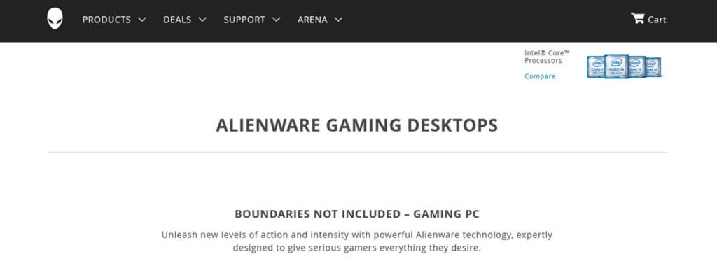 Alienware Homepage
