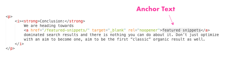 Anchor Text In Html