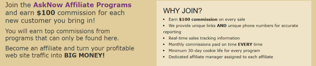 Ask Now Affiliate Program