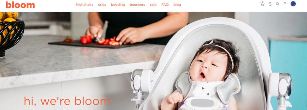 Bloom Baby Homepage