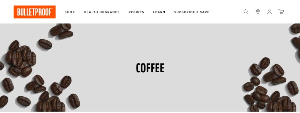 Bulletproof Coffee Homepage