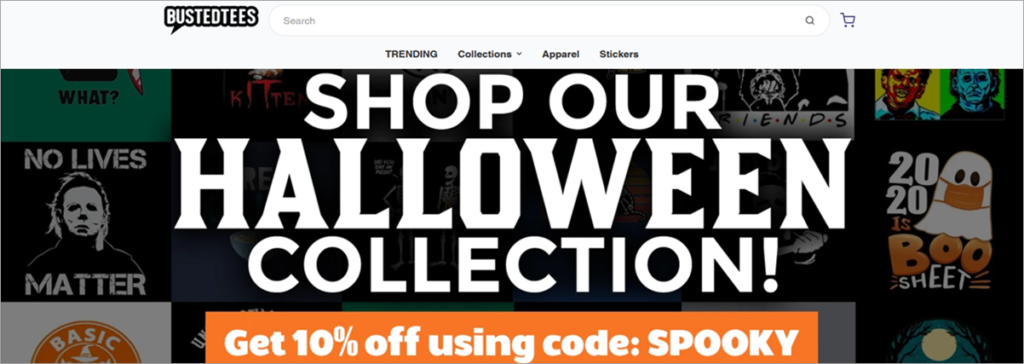 Busted Tees Homepage