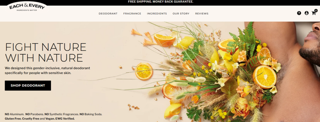 Each & Every Homepage Screenshot