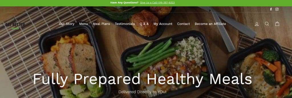 Eat Better Meals Homepage
