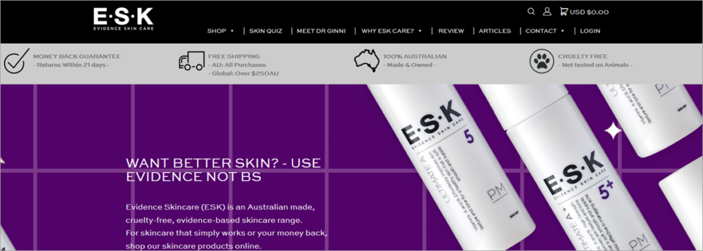 Esk Homepage Screenshot