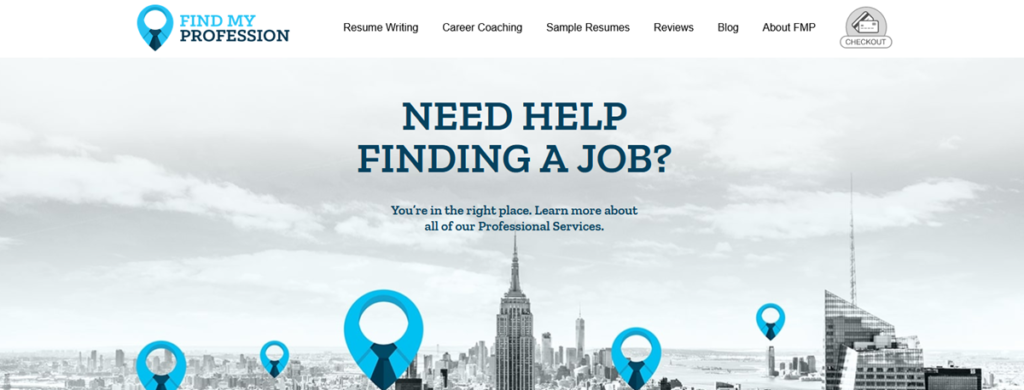 Find My Profession Homepage Screenshot
