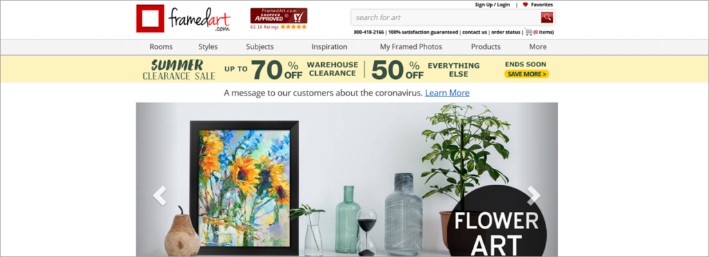 Framedart Homepage Screenshot